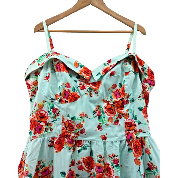 Stop Staring Marisol Swing Dress Size 18 Floral Colorful Sweetheart Rockabilly - Picture 3 of 11